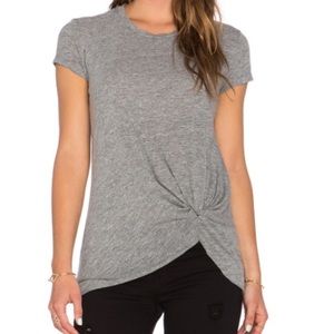 EUC Stateside Knot Tee Dark Heather Gray Size S